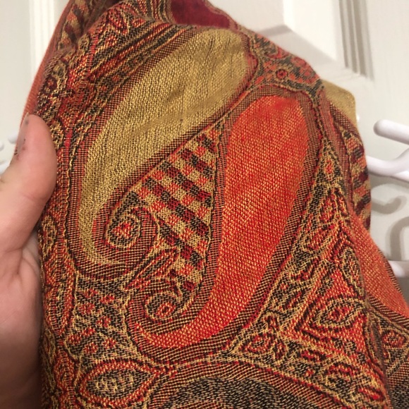 LAST CHANCE Colorful Patterned Scarf Tassels Paisley Print Casual Lightweight - Picture 5 of 10